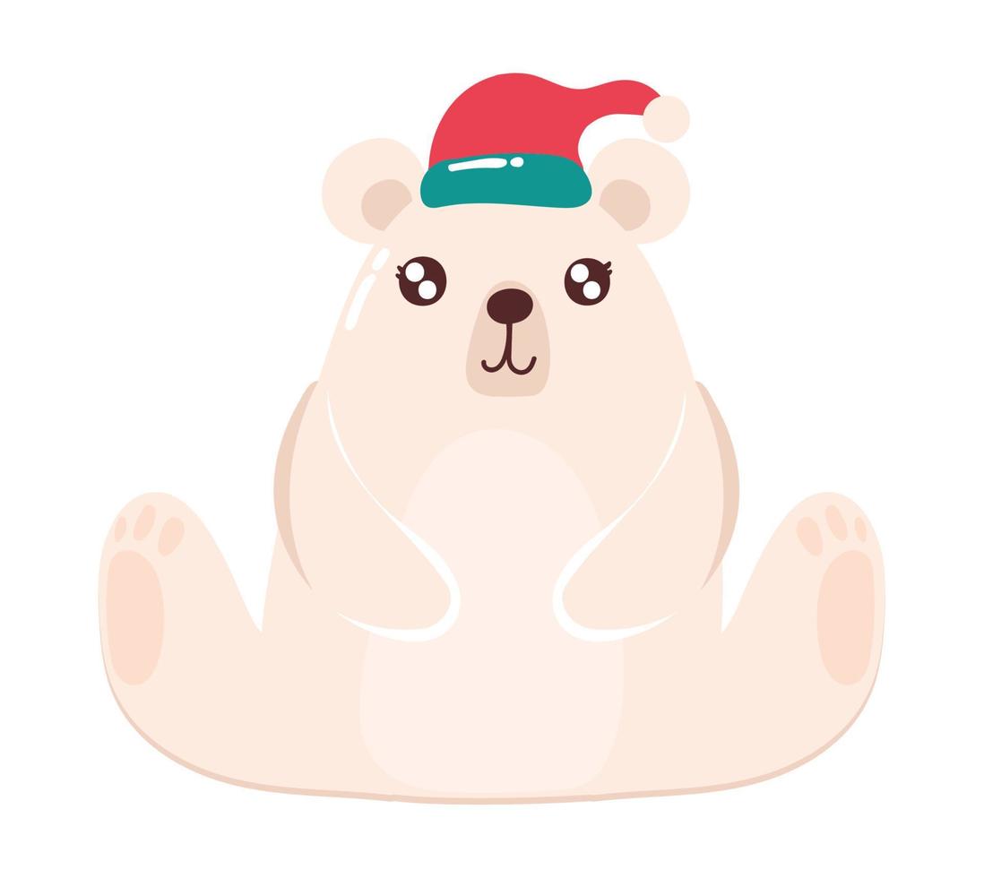 urso polar de natal vetor