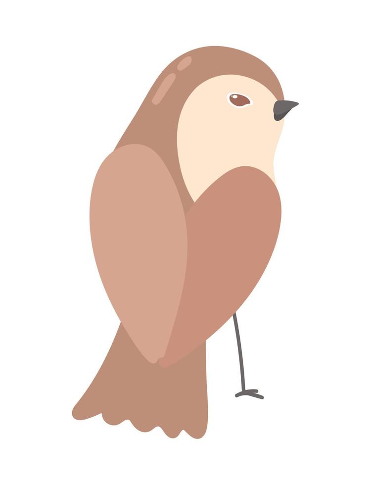 ícone de pássaro marrom vetor