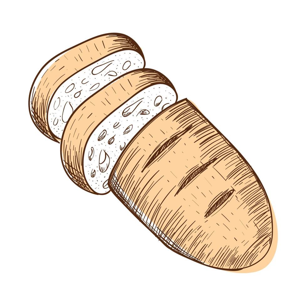 ícone de comida de pão vetor