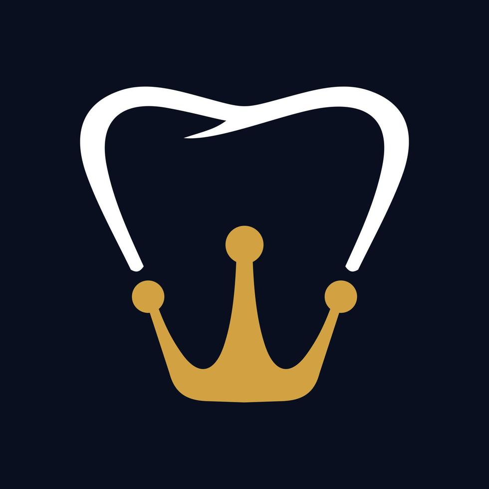 logotipo do rei dental vetor