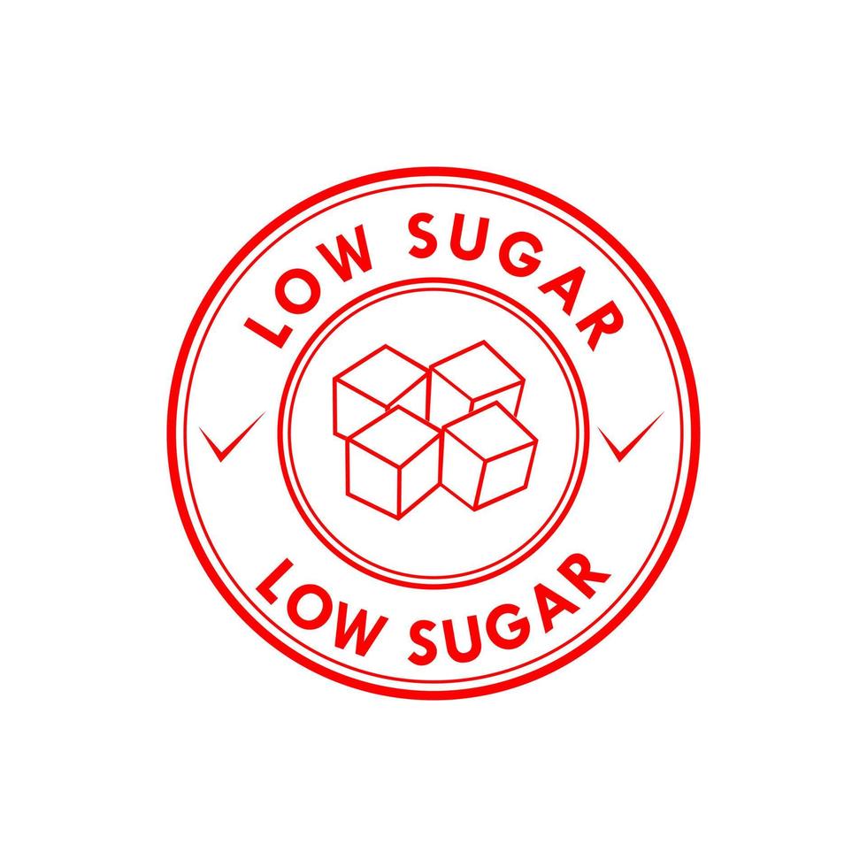 ilustração de modelo de design de logotipo com baixo teor de açúcar. isso é adequado para o rótulo do produto vetor