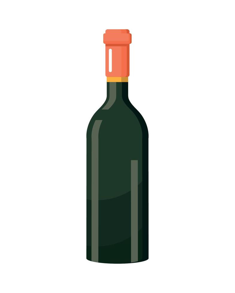 garrafa de vinho verde vetor