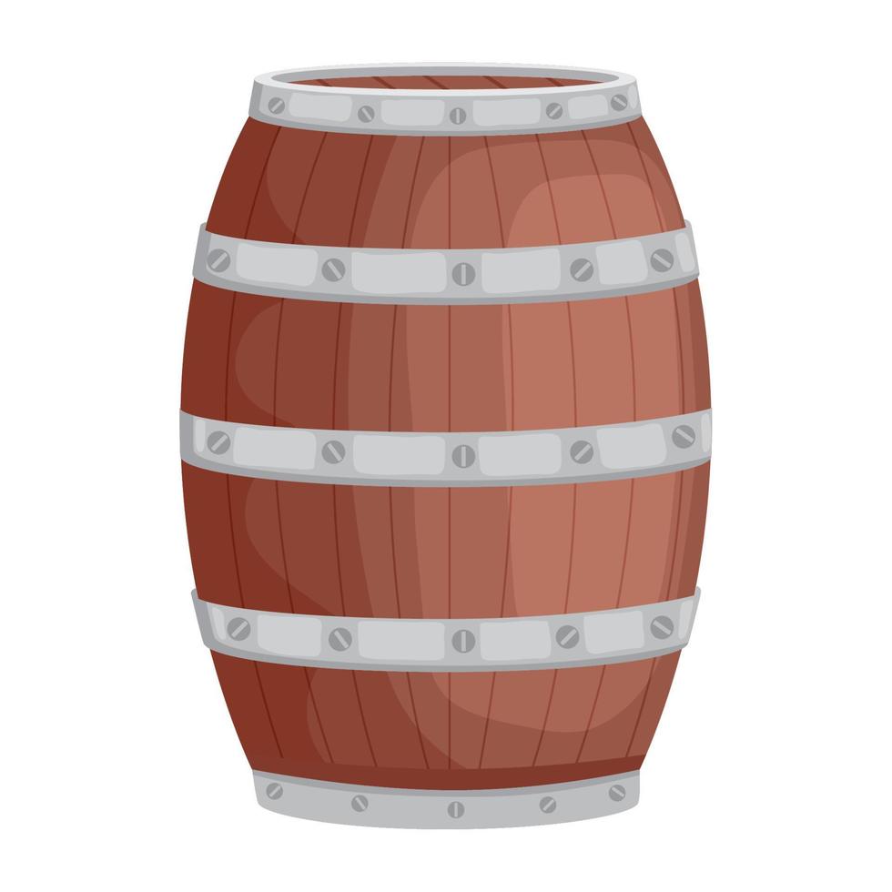 barril de bebida de vinho fresco vetor
