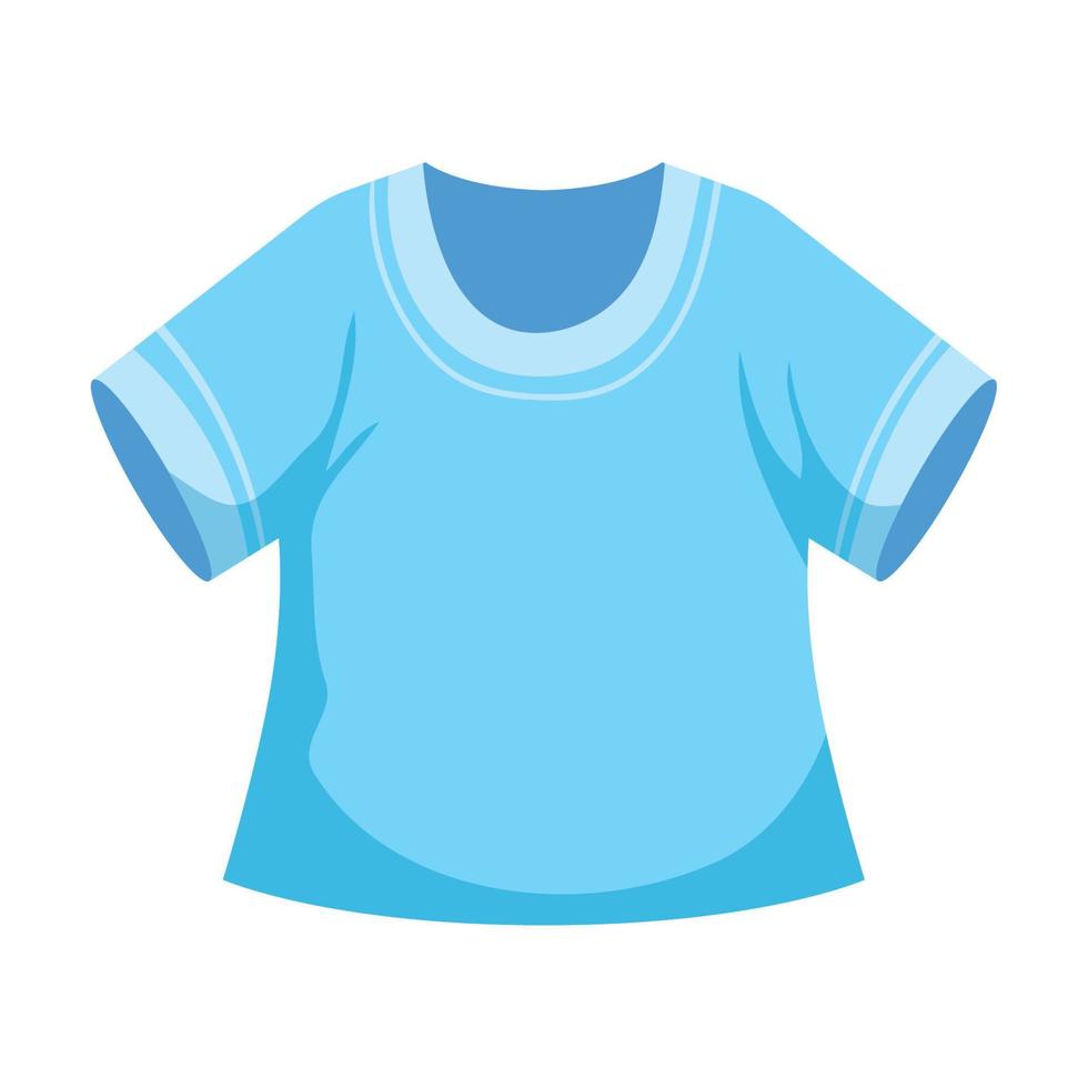roupas de camisa de bebê azul vetor