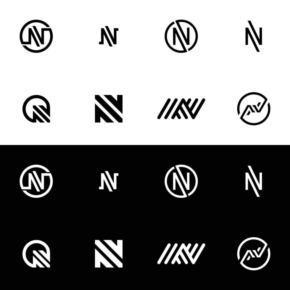 resumo de design de logotipo alfabeto vetor