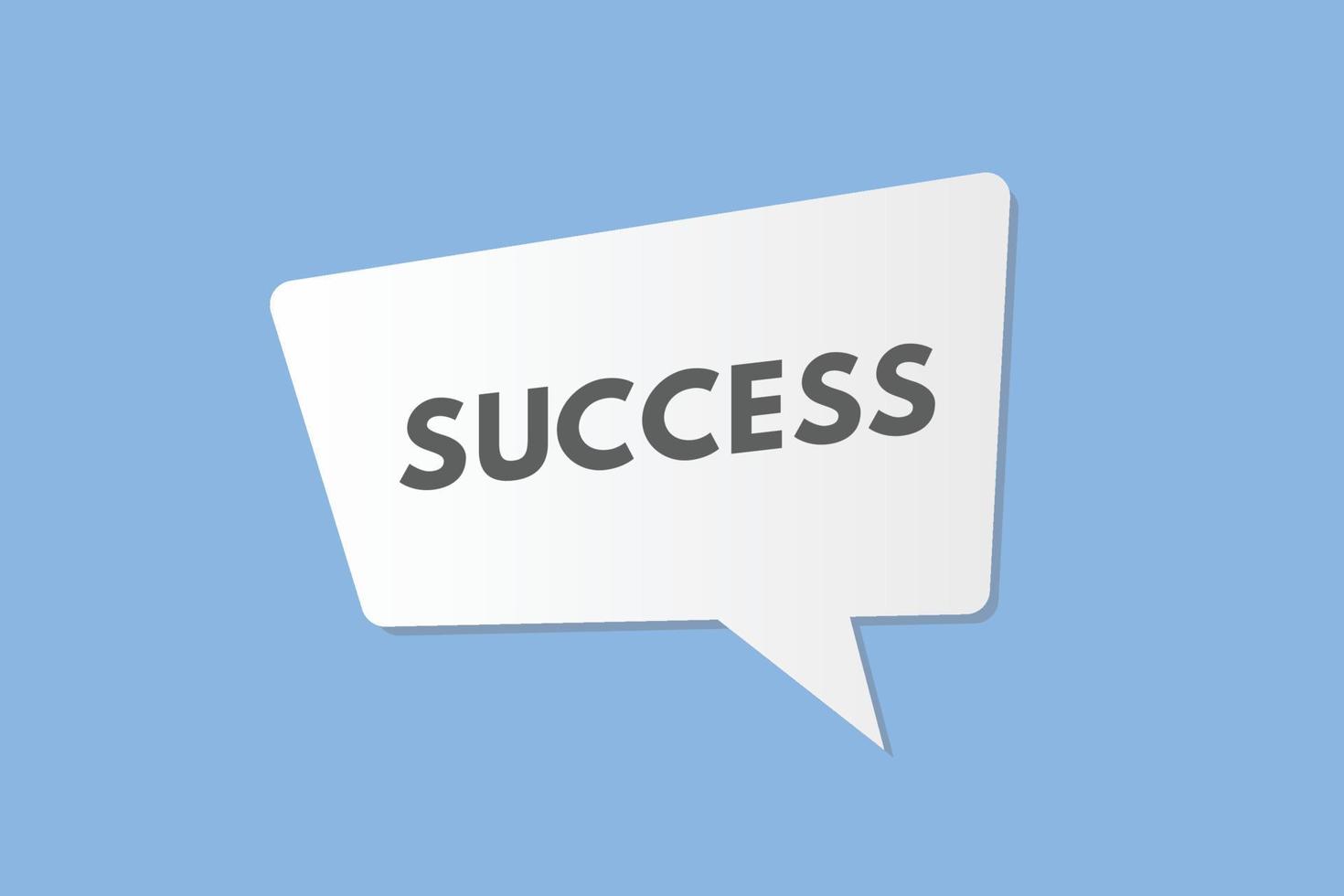 botão de texto de sucesso. sucesso sinal ícone etiqueta etiqueta web botões vetor