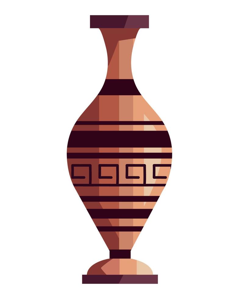 vaso de barro cultura grega vetor