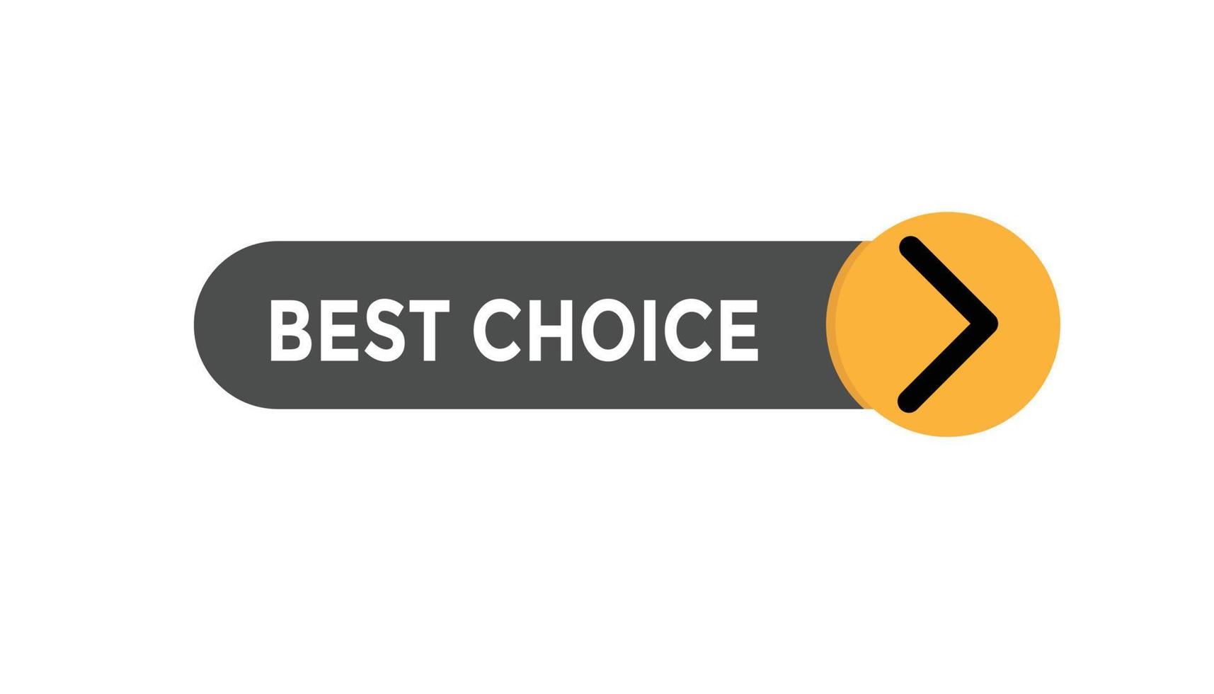 melhores modelos de banner da web de botão de escolha. ilustração vetorial vetor