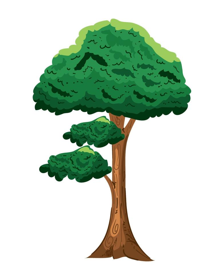 ícone isolado de árvore vetor