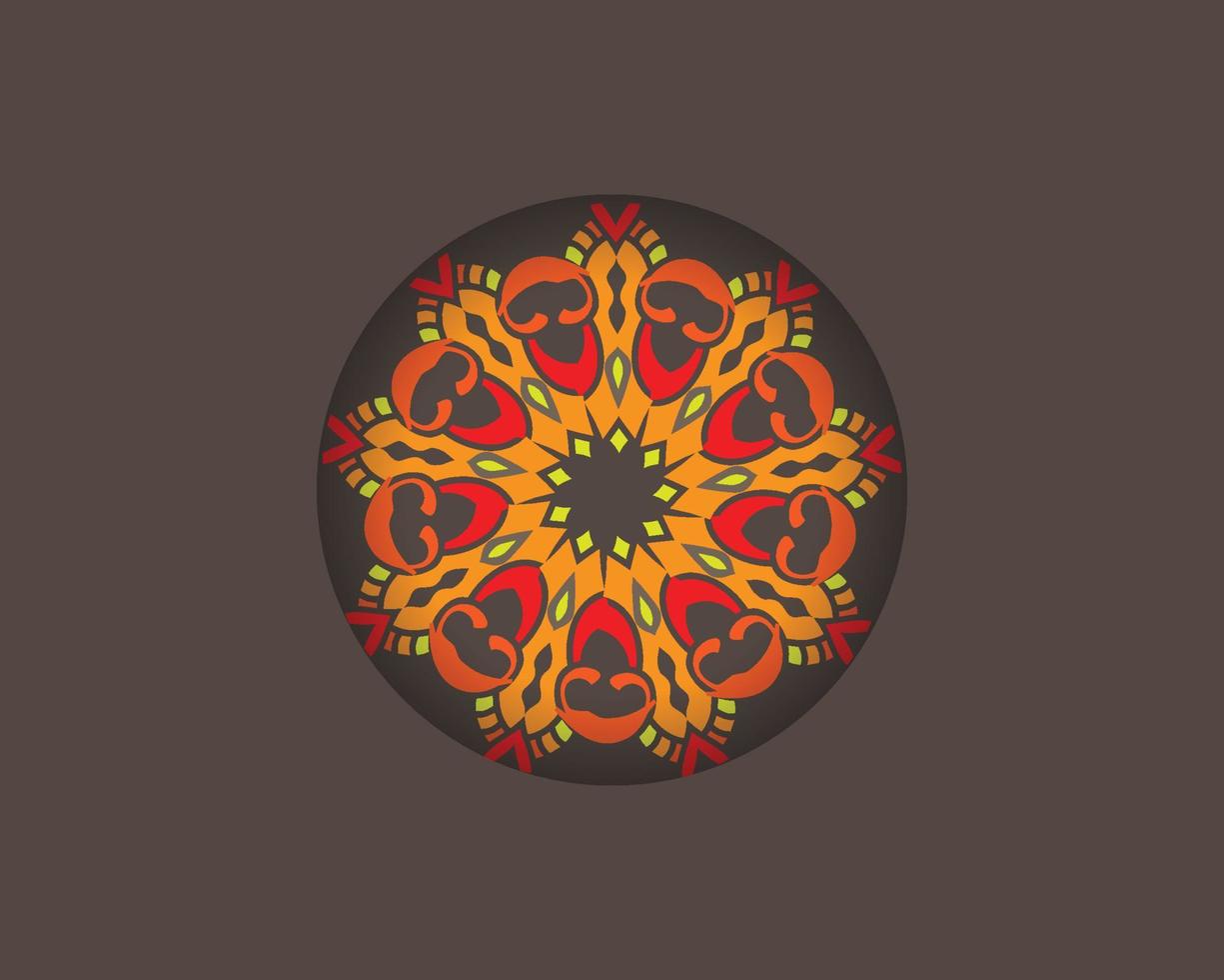 mandala colorida. ilustração vetorial. islâmico, árabe, indiano, turco, paquistanês, chinês, vetor