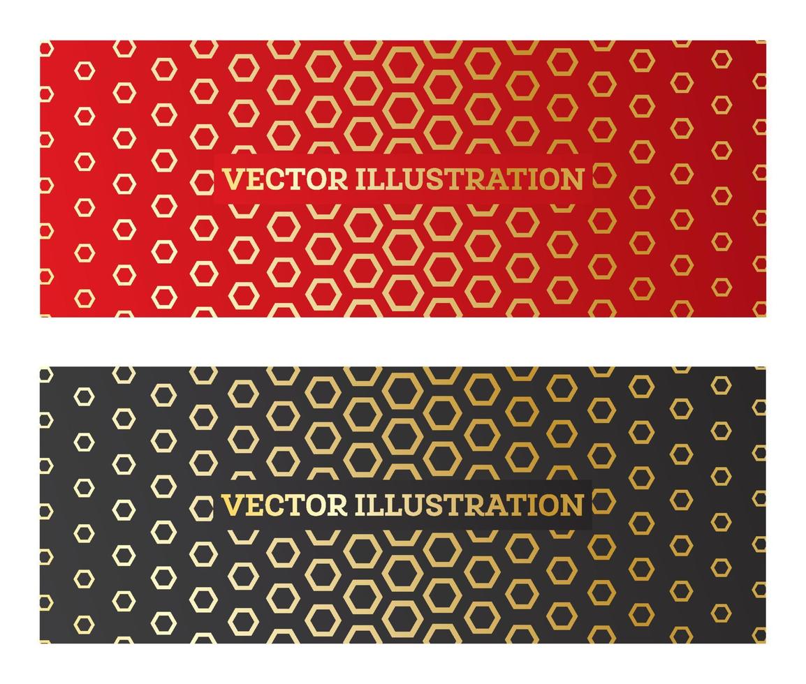 design gráfico dourado geométrico abstrato com padrão de hexágono de meio-tom. vetor