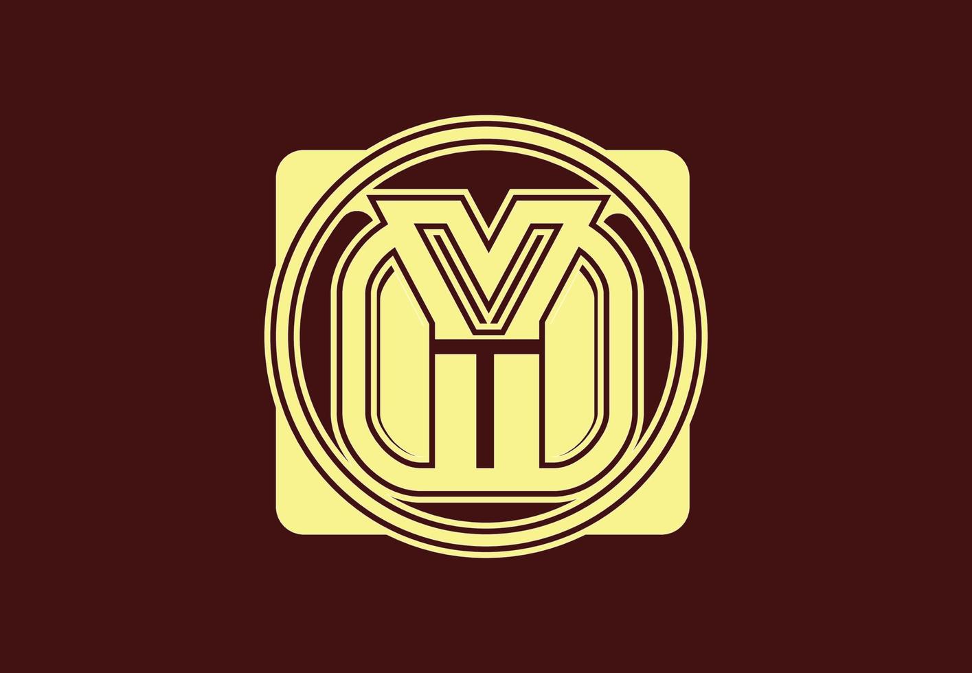 logotipo de carta ovt e modelo de design de adesivo vetor