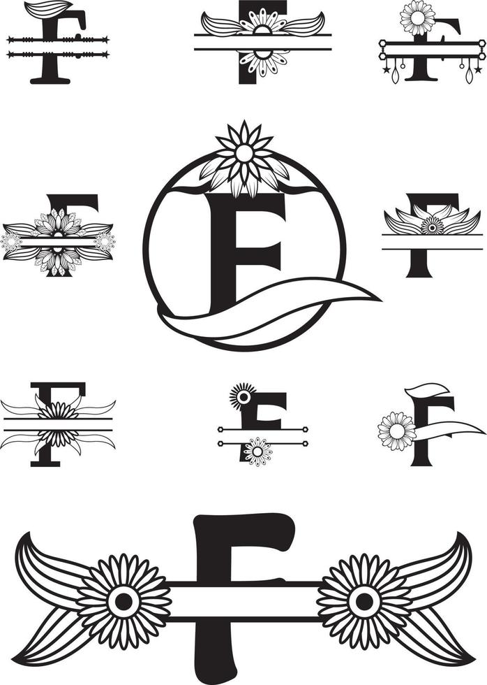 design de monograma de letra do alfabeto. logotipo do casamento vetor