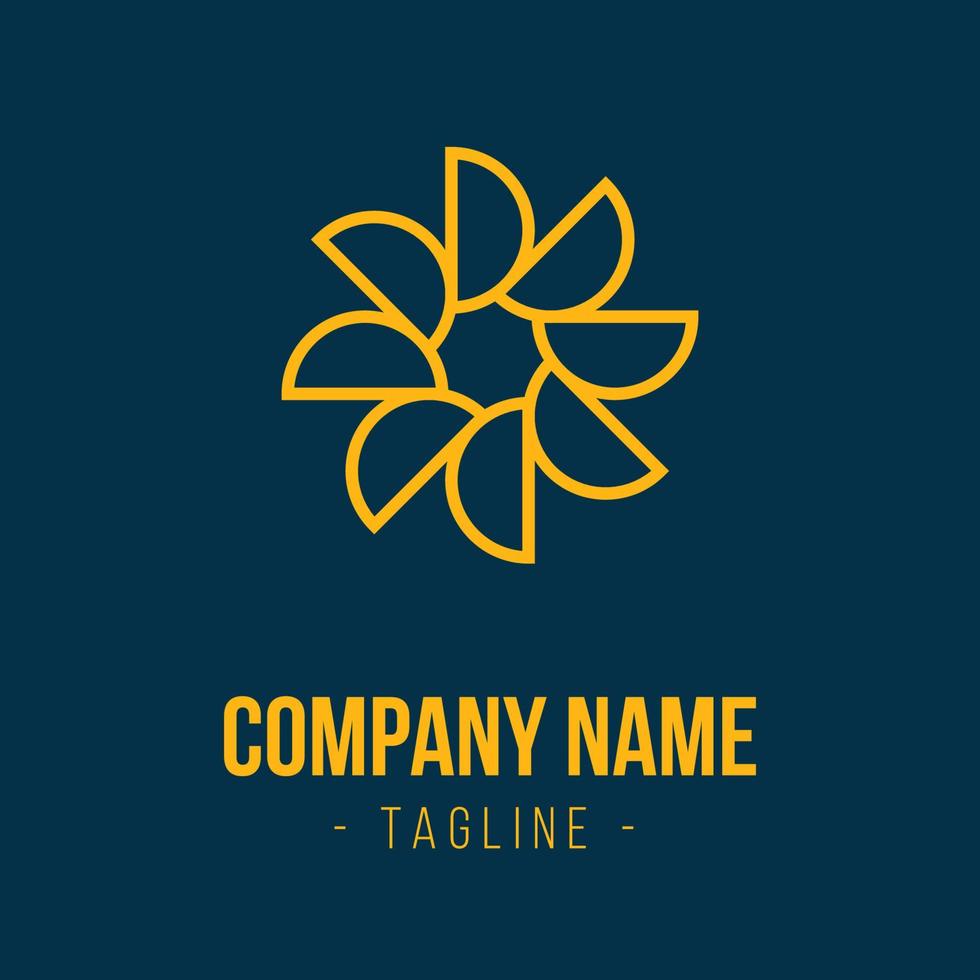 logotipo de ornamento floral vintage minimalista vetor