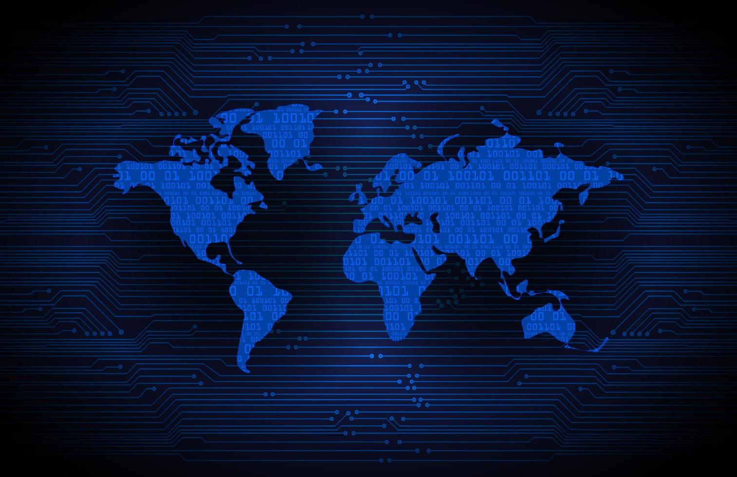 holografia de mapa-múndi moderno em fundo de tecnologia vetor