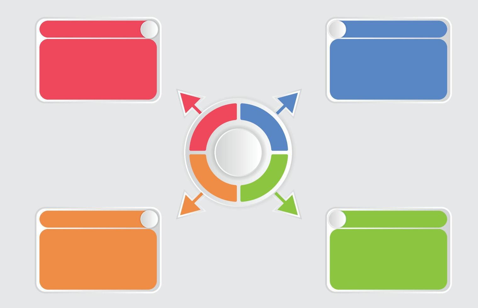 modelo infográfico de tópico de diagrama moderno de pasta de mapeamento mental, vetor de infográfico de apresentação