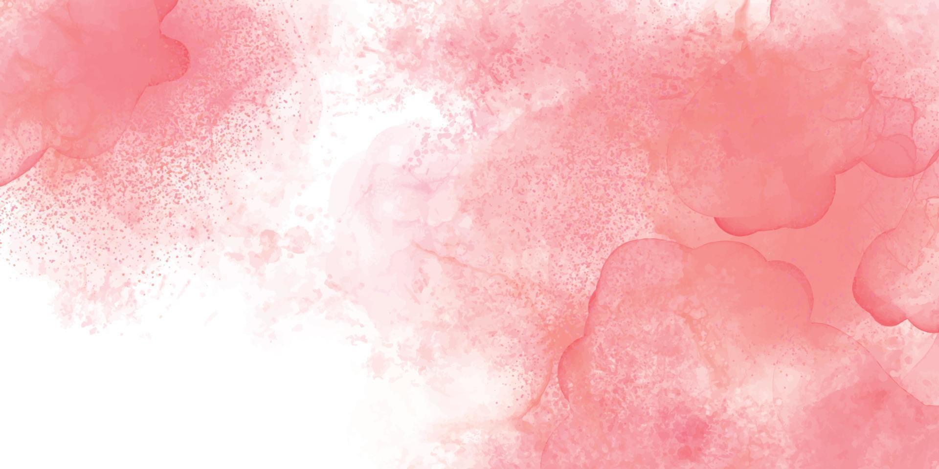 fundo elegante de tinta de álcool de mármore rosa coral. ilustração líquida aquarela de luxo vetor