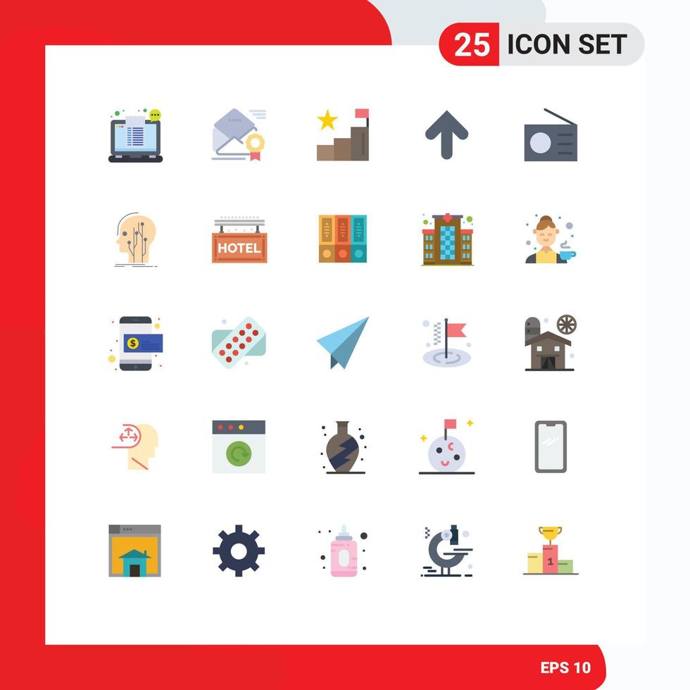 25 ícones criativos sinais e símbolos modernos de seta de upload oferecem elementos de design de vetor editável de gráfico de seta