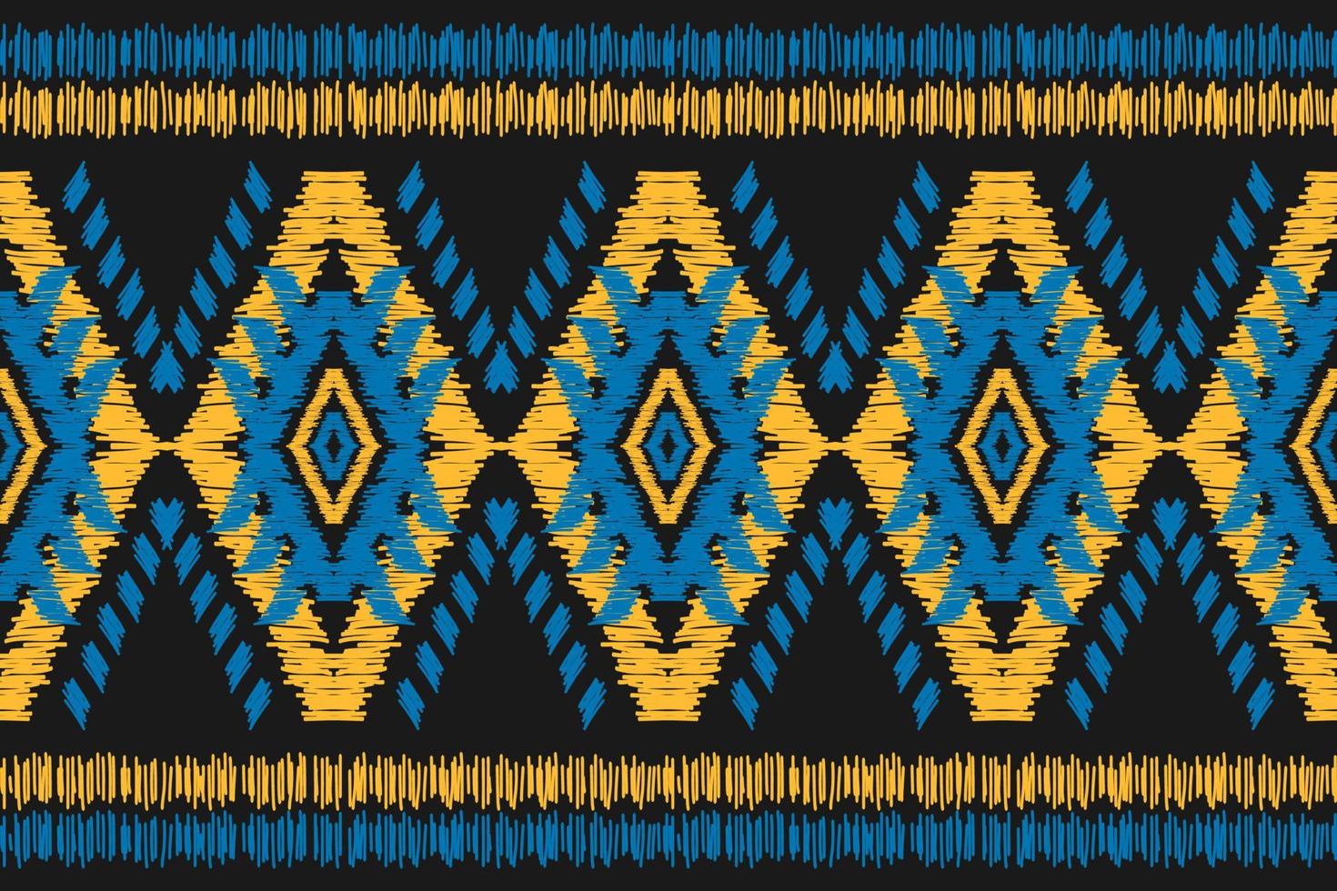 tapete étnico ikat arte padrão. sem costura padrão geométrico étnico ikat em tribal. estilo mexicano. vetor