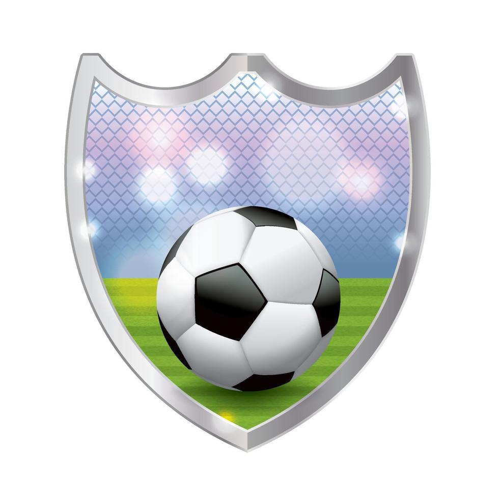 ilustração do emblema do futebol vetor