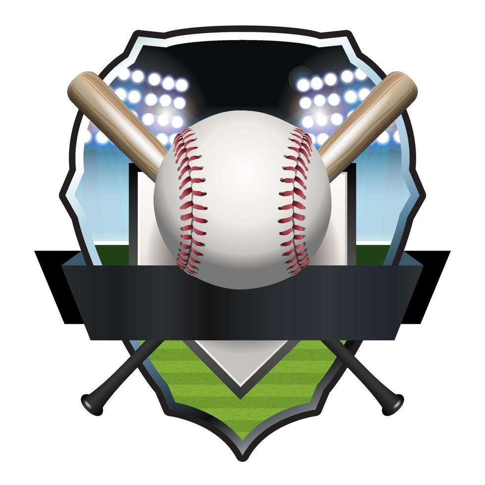 ilustração de distintivo de beisebol vetor