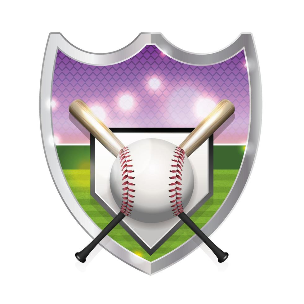 ilustração do emblema de beisebol vetor