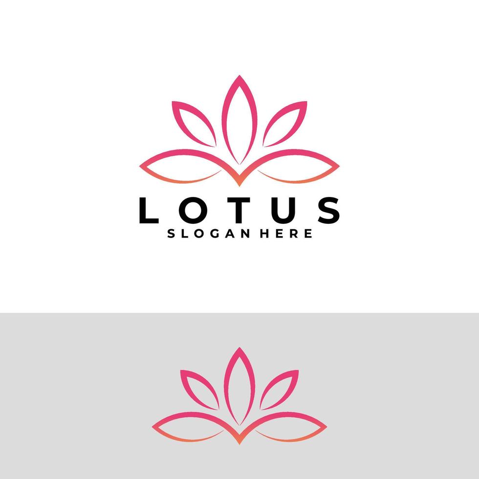 design de vetor de logotipo de flor de lótus