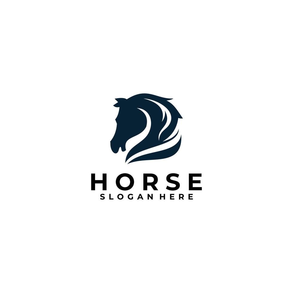 vetor de design de logotipo de cavalo isolado