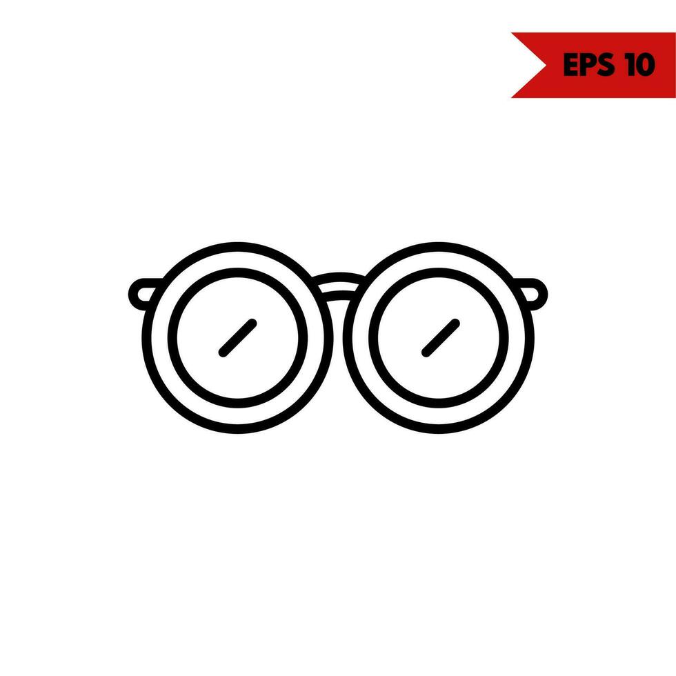ilustração do ícone da linha de óculos vetor
