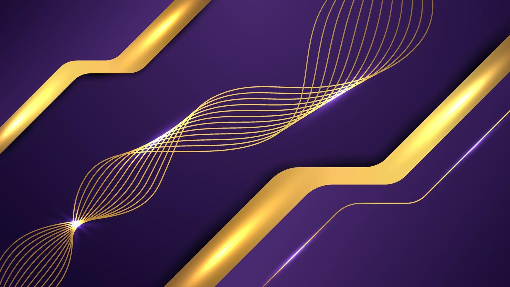 design de fundo gradiente roxo estilo ondulado de luxo vetor