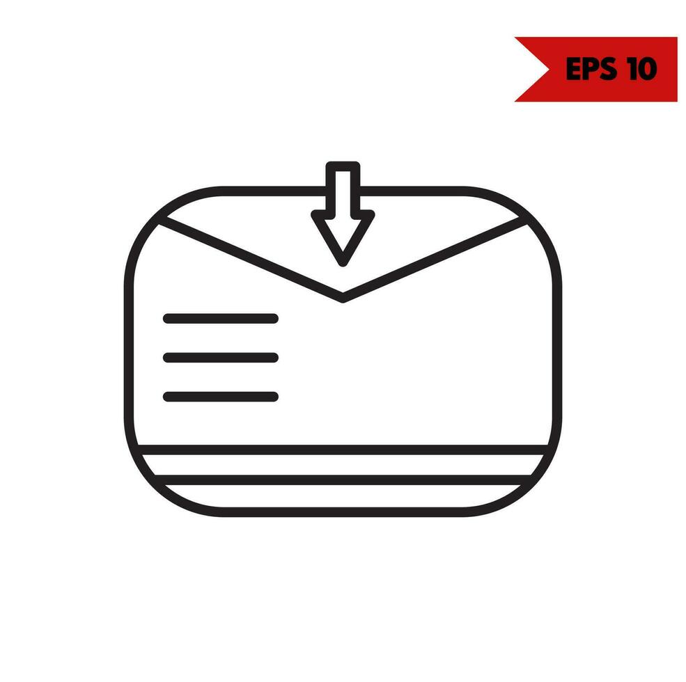 ilustração do ícone de linha de e-mail vetor