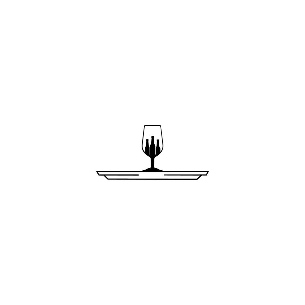 modelo de design de logotipo de vinho. ícone de vetor para o menu do restaurante.