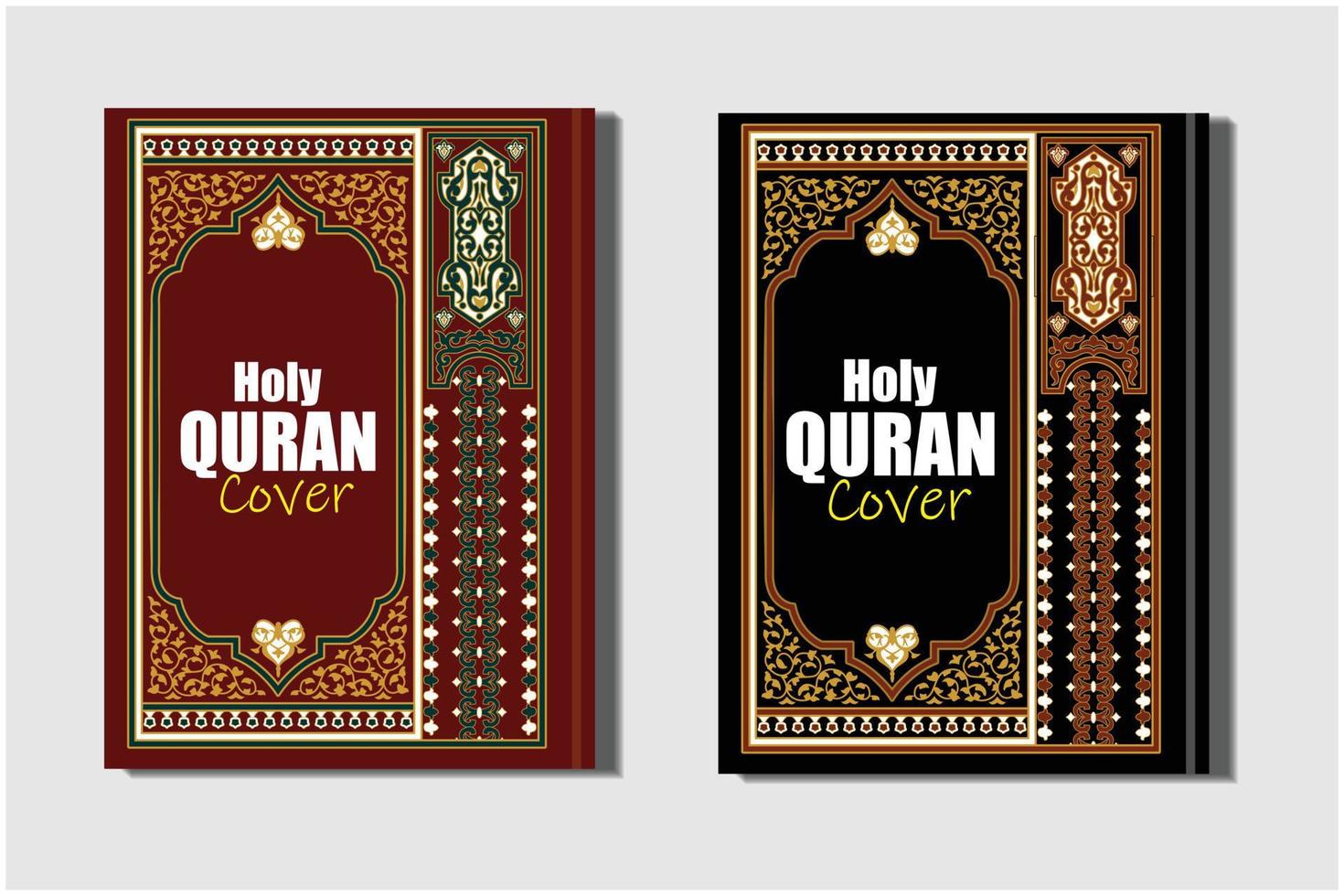 design de capa de livro do Alcorão, design ornamental de estilo árabe islâmico vetor