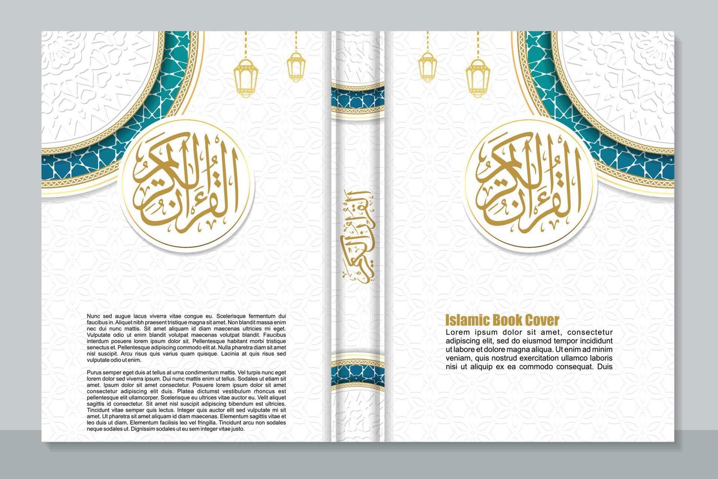 design de capa de livro de estilo islâmico árabe vetor