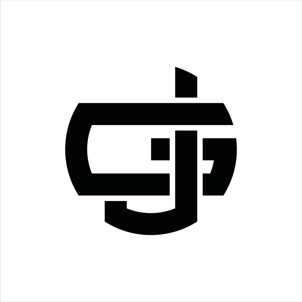 modelo de design de monograma de logotipo jg vetor