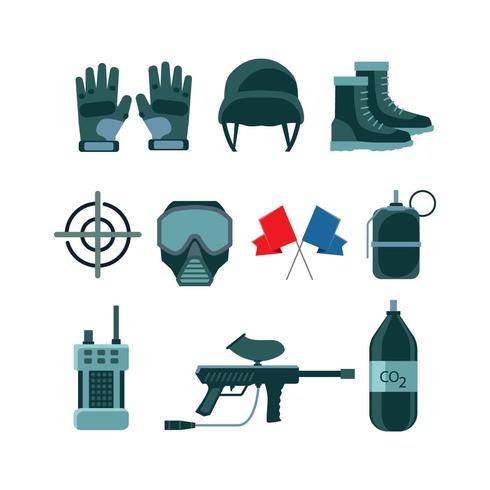 free airsoft flat icon vector