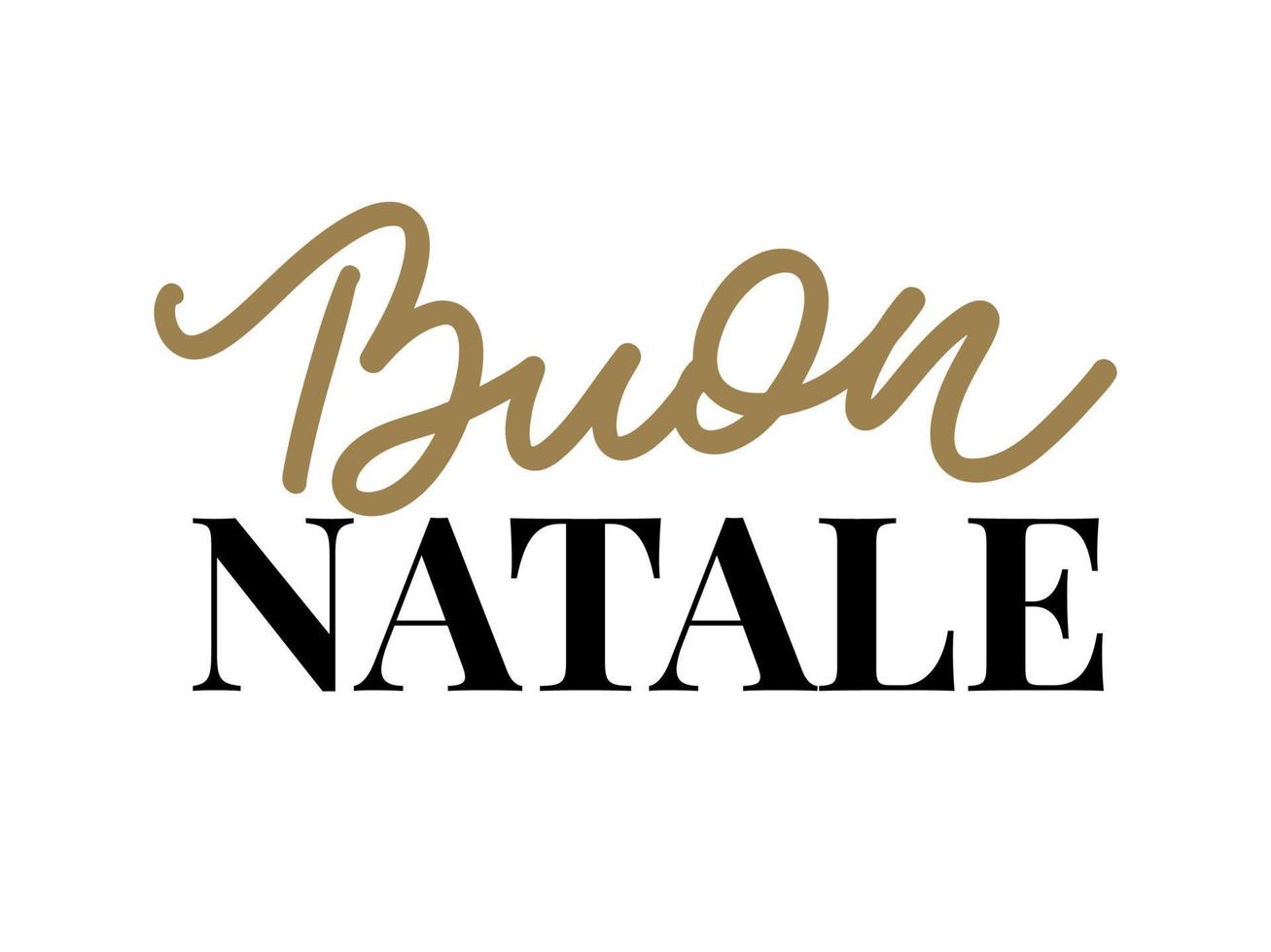 natal, buon natale greeting card.writing lettering in italian.holiday lettering.new ano template.vintage vetor, design de tipografia. vetor