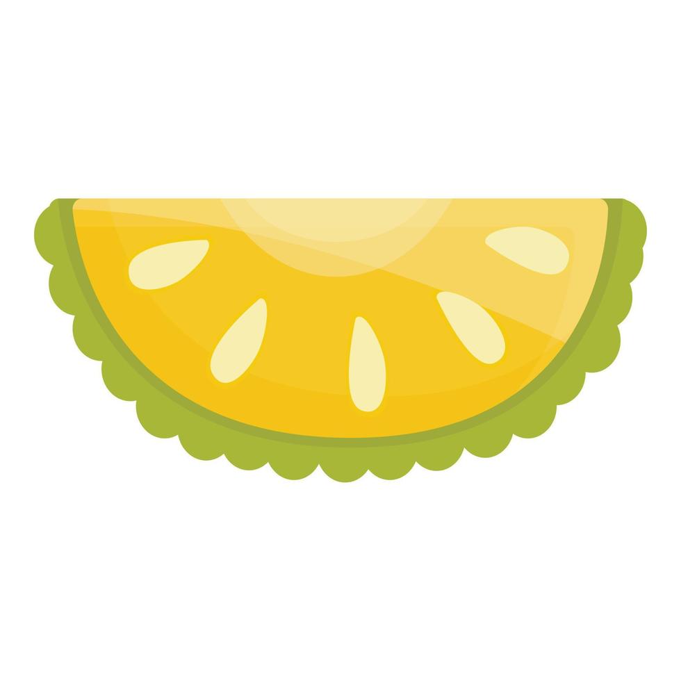 vetor de desenho de ícone de fatia de jaca tropical. comida de fruta