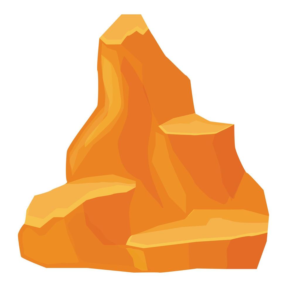vetor dos desenhos animados do ícone da rocha da paisagem. grande canyon