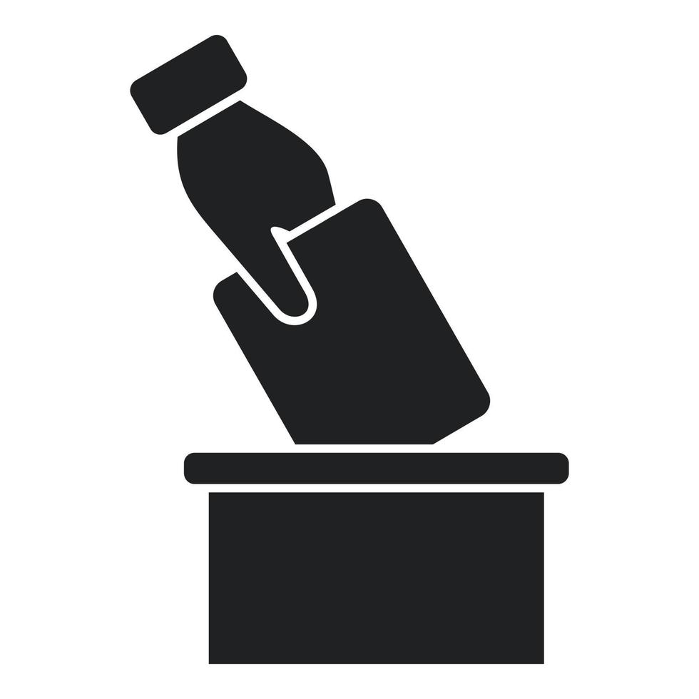 vetor simples de ícone de cédula de papel. votação da democracia