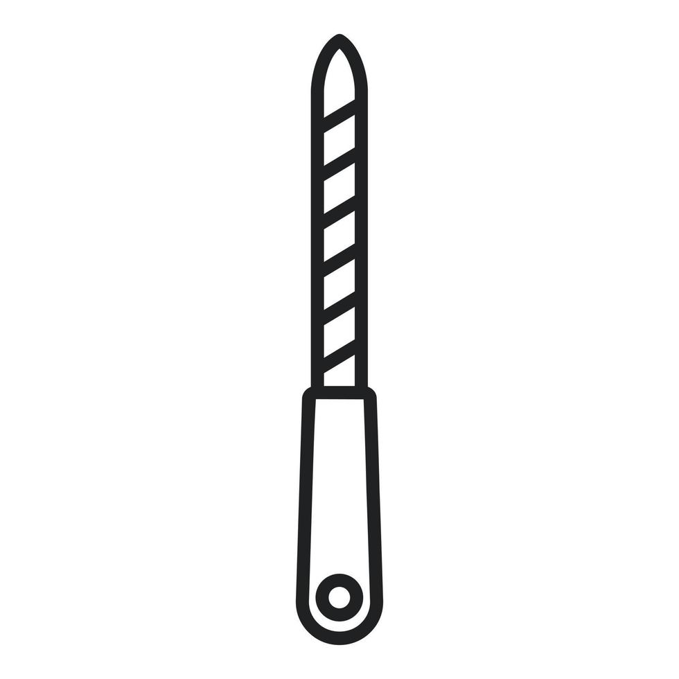 vetor de contorno de ícone de ferramenta polonês. spa de cuidados