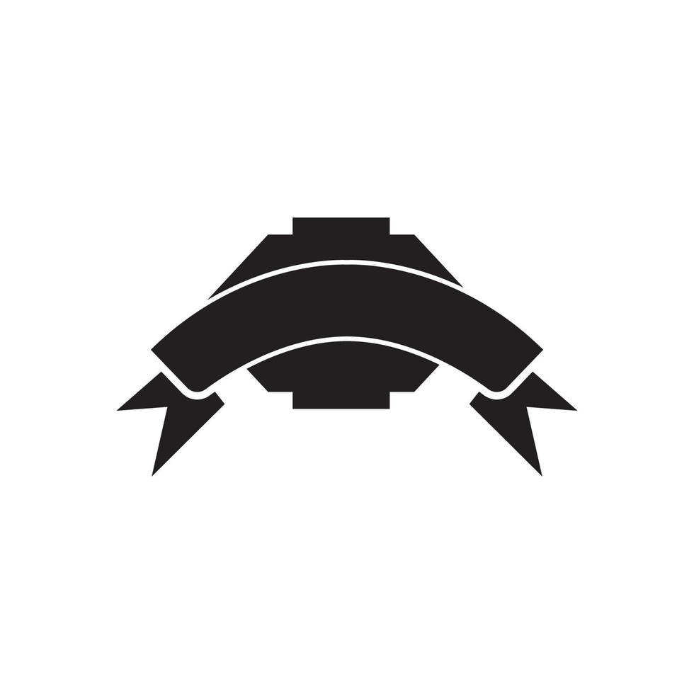 design de logotipo de ilustração vetorial de ícone de fita vetor