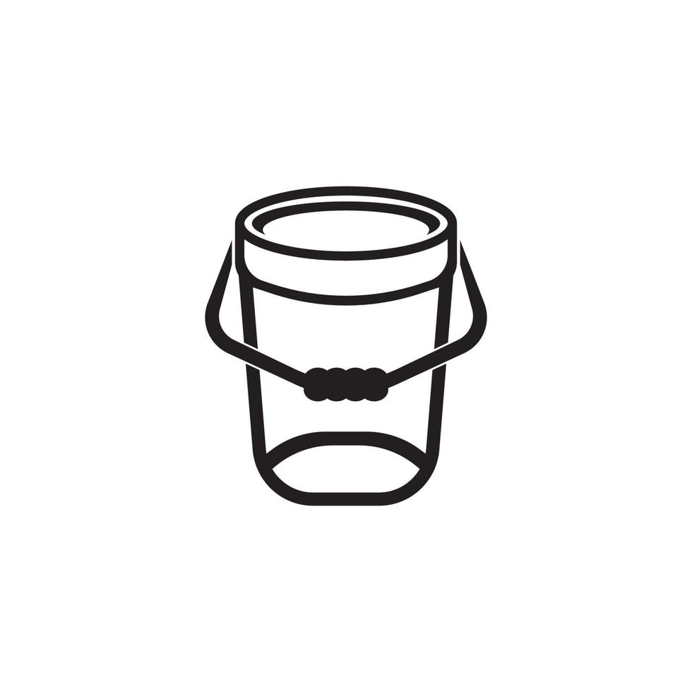 design simples de ilustração vetorial de ícone de balde vetor