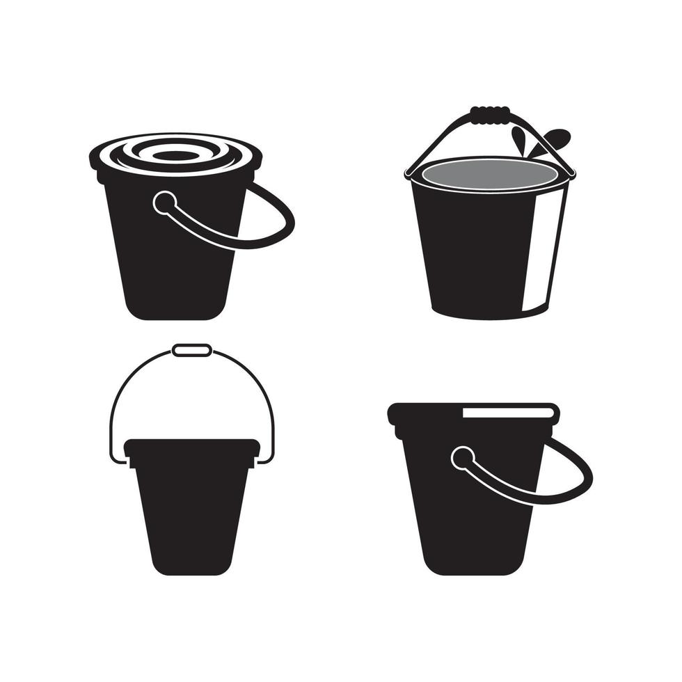 design simples de ilustração vetorial de ícone de balde vetor