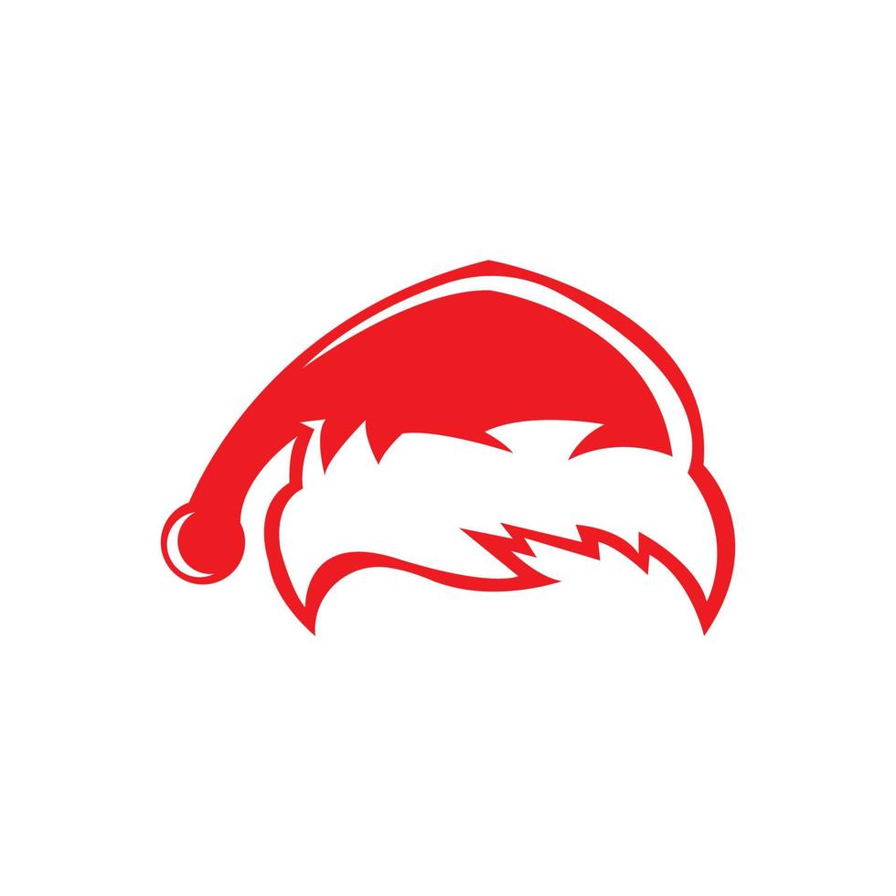 design de modelo de ilustração vetorial de logotipo de papai noel vetor