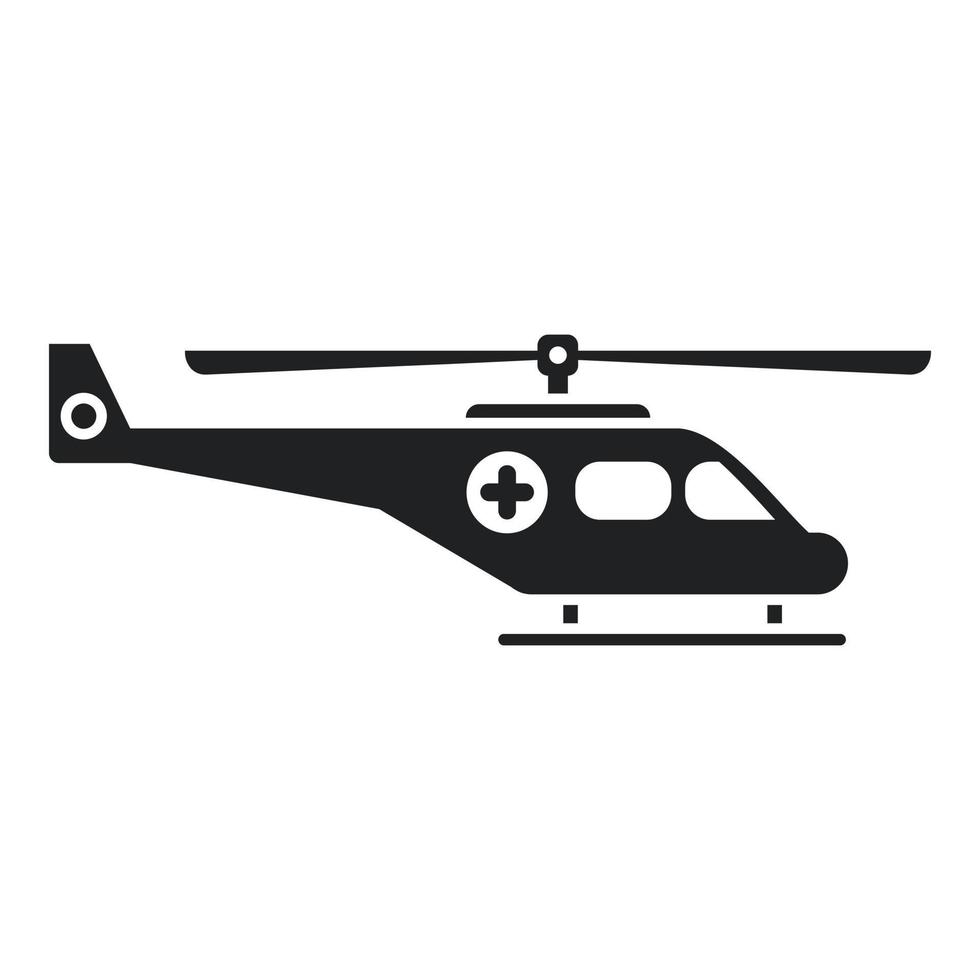 vetor simples de ícone de helicóptero de resgate de vôo. transporte aéreo