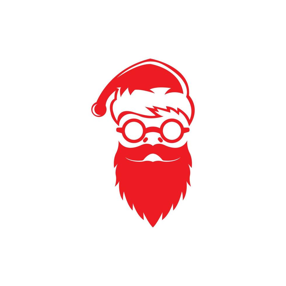 design de modelo de ilustração vetorial de logotipo de papai noel vetor