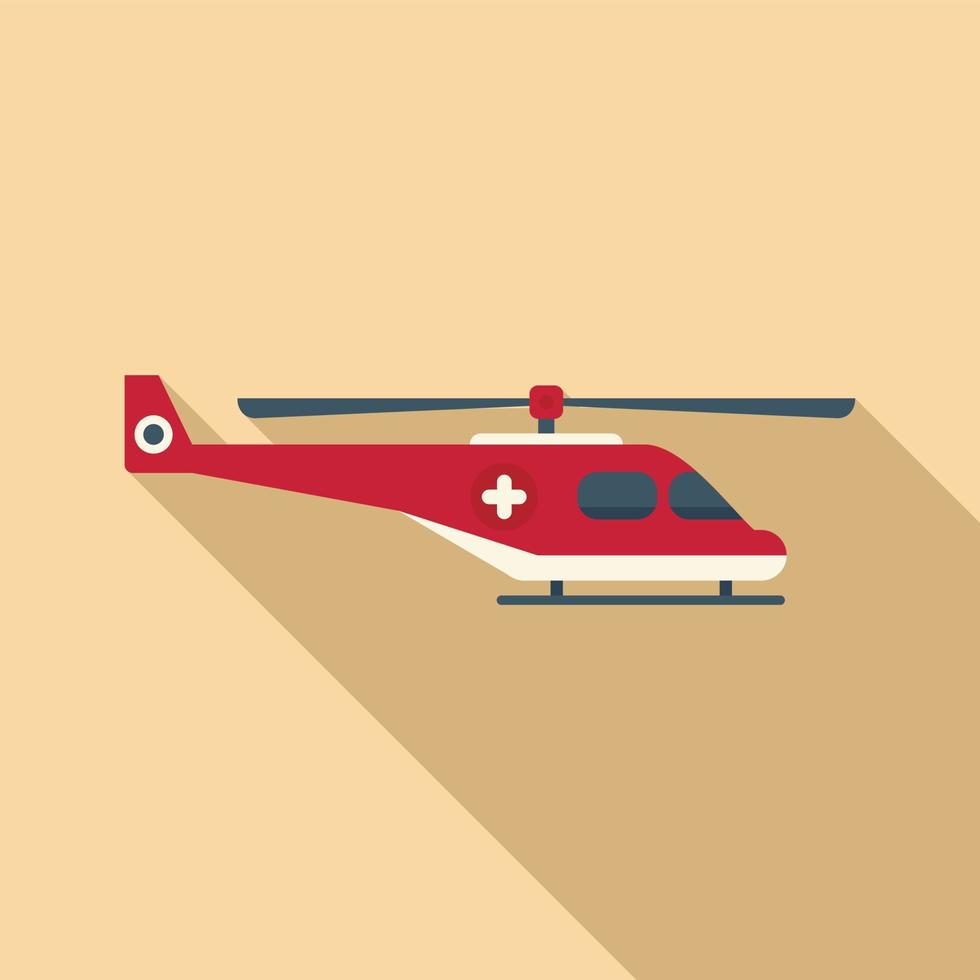 vetor plano de ícone de helicóptero de resgate de voo. transporte aéreo
