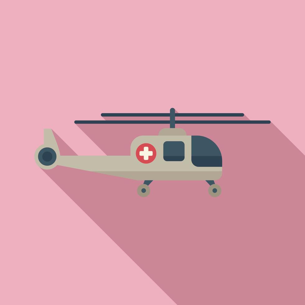 voar vetor plano de ícone de helicóptero de resgate. ar militar