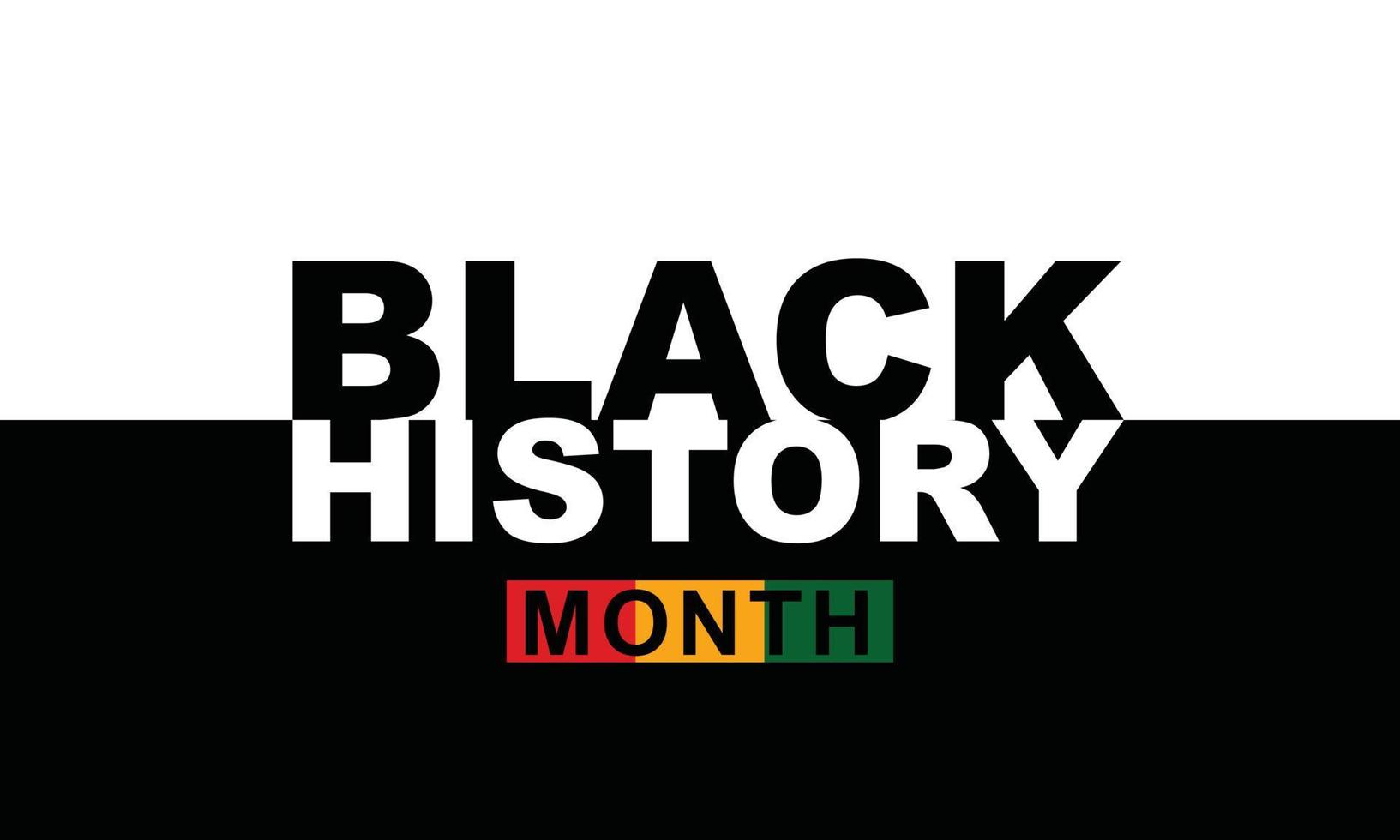mês da história negra comemorar. ilustração vetorial design gráfico história negra mês vetor
